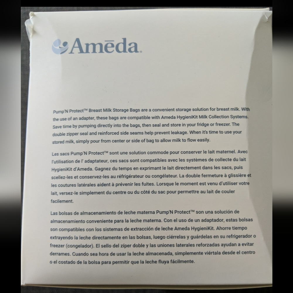 Ameda Pump&Protect Milk Storage Bags - Picture 3 of 4